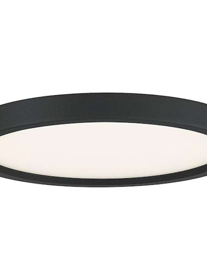 Outskirts 11 in. Earth Black LED Flush Mount